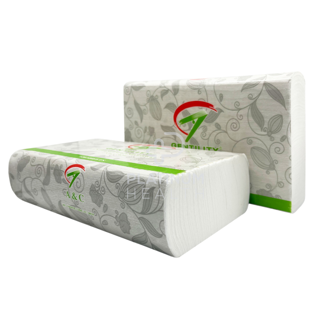 Gentility Ultraslim Hand Towel Through Air Dried 120 Sheets 1Ply 23 X 29Cm