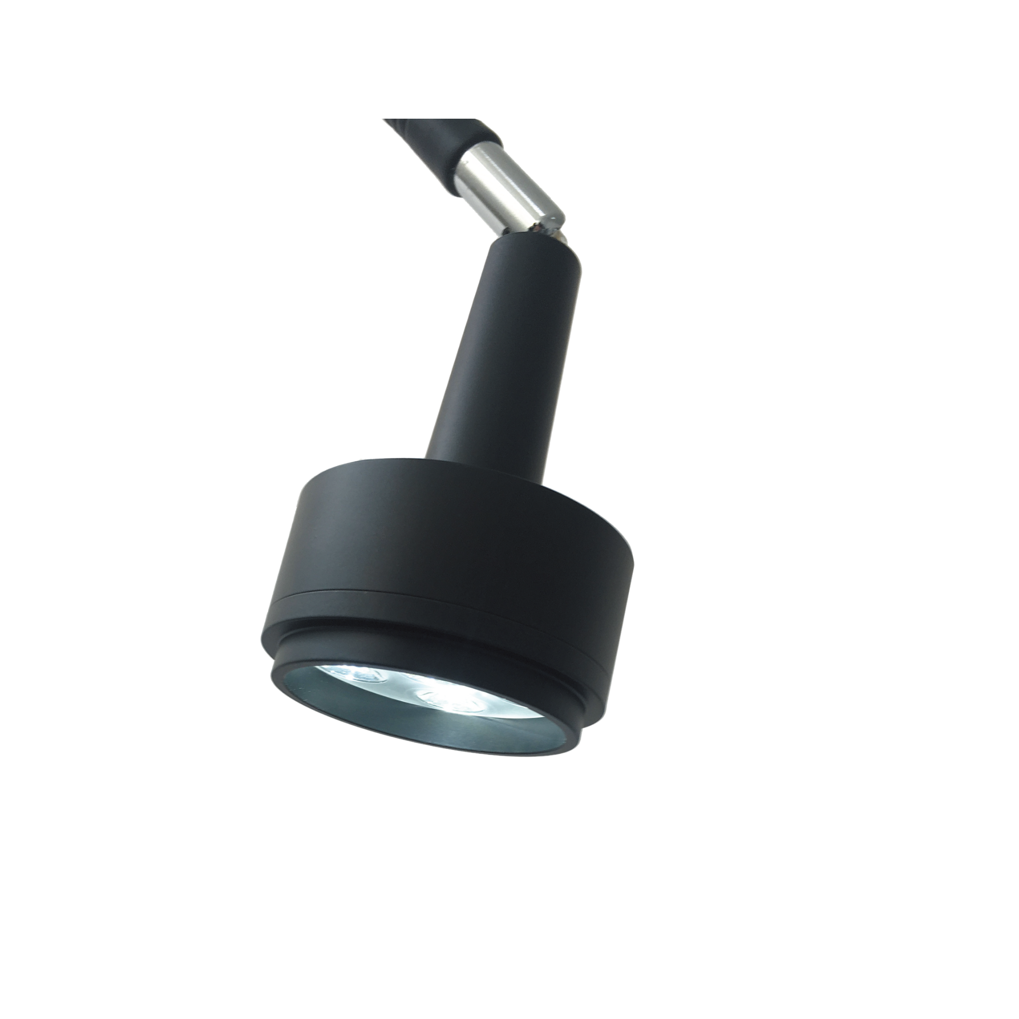 6W LED Examination Light Black Including Mobile Base and Wall Mount