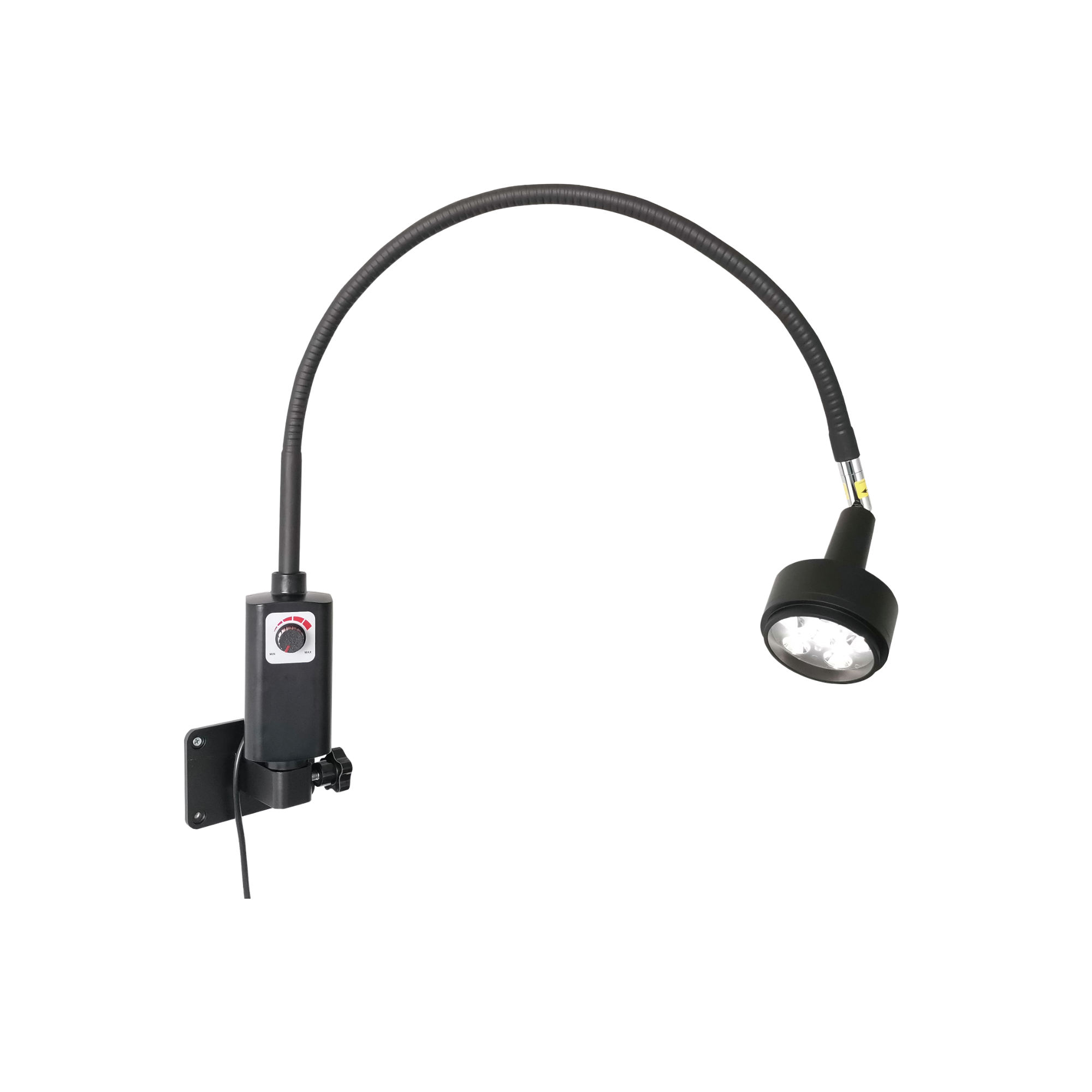 6W LED Examination Light Black Including Mobile Base and Wall Mount
