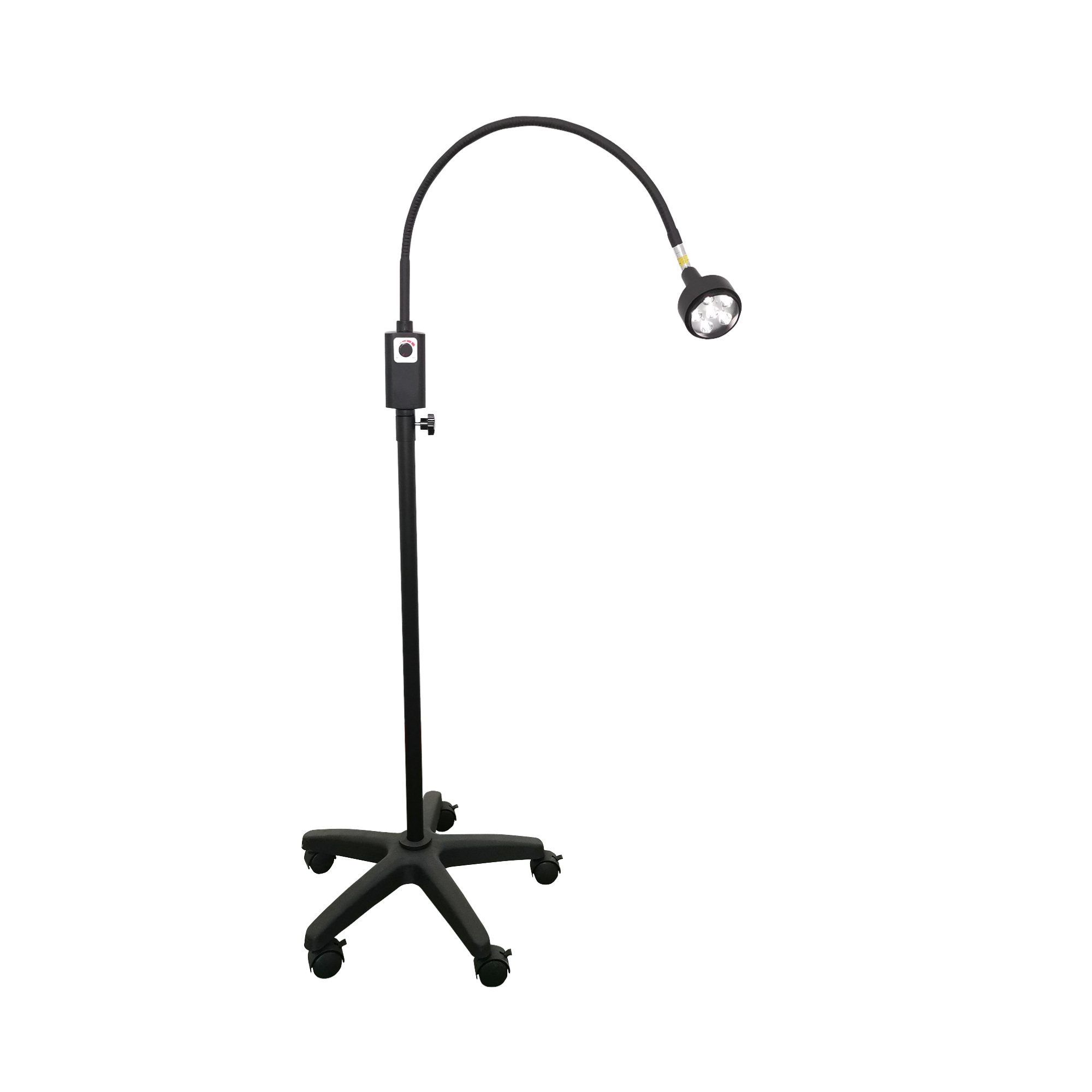 6W LED Examination Light Black Including Mobile Base and Wall Mount