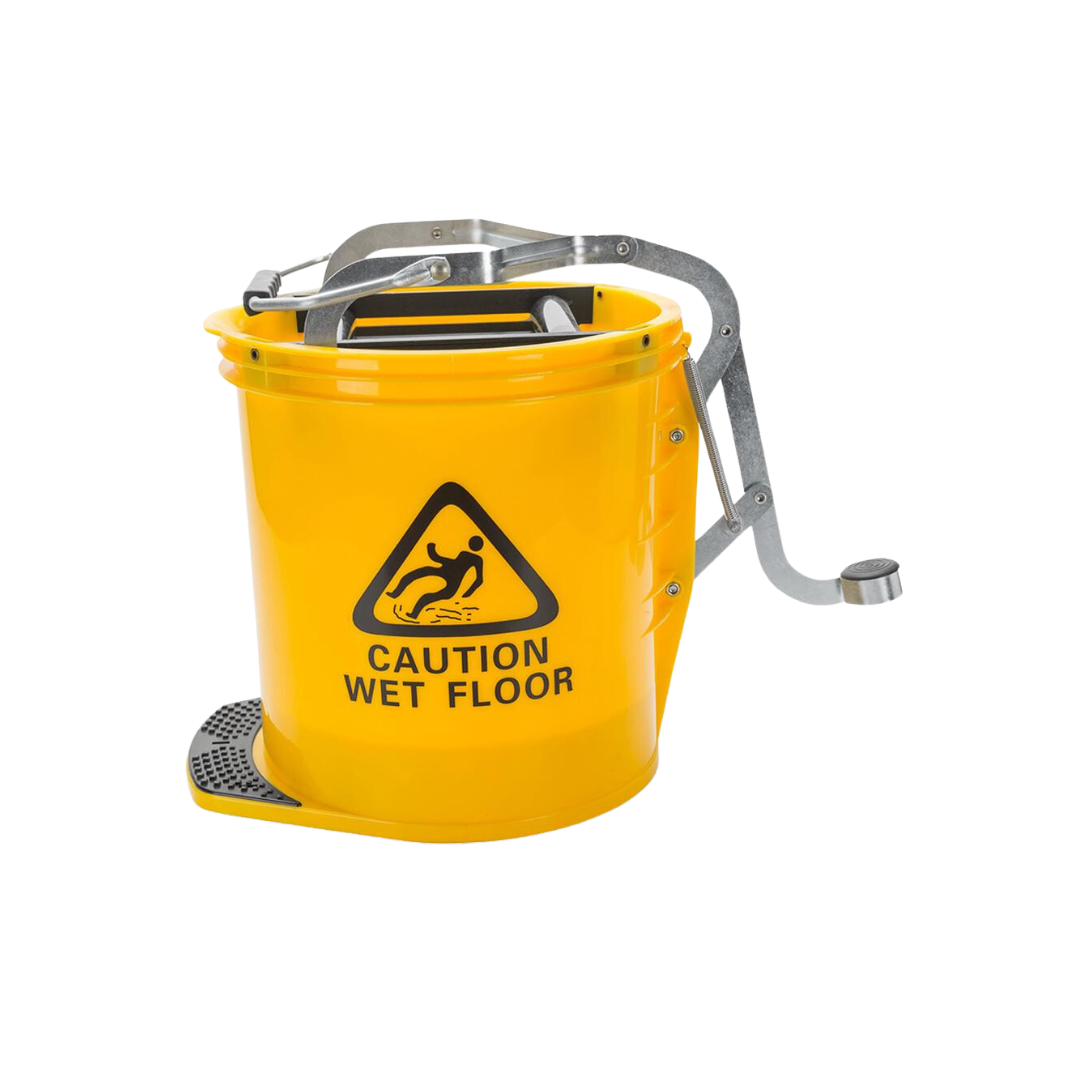 Cleanlink Heavy Duty Mop Bucket with Metal Wringer 16 Litres