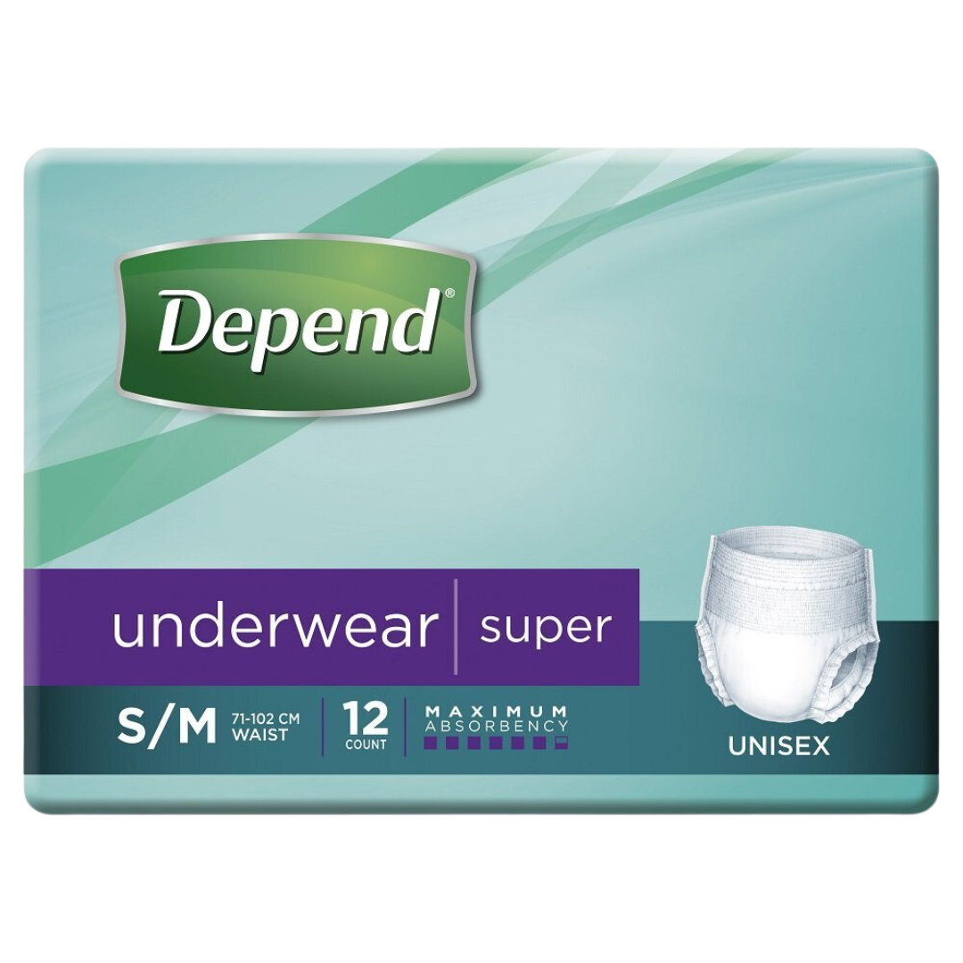 Depend Unisex Underwear Super Disposable Pads Pants & Liners
