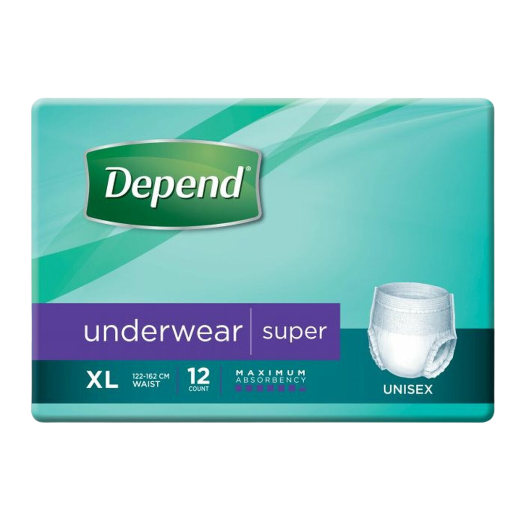 Depend Unisex Underwear Super Disposable Pads Pants & Liners