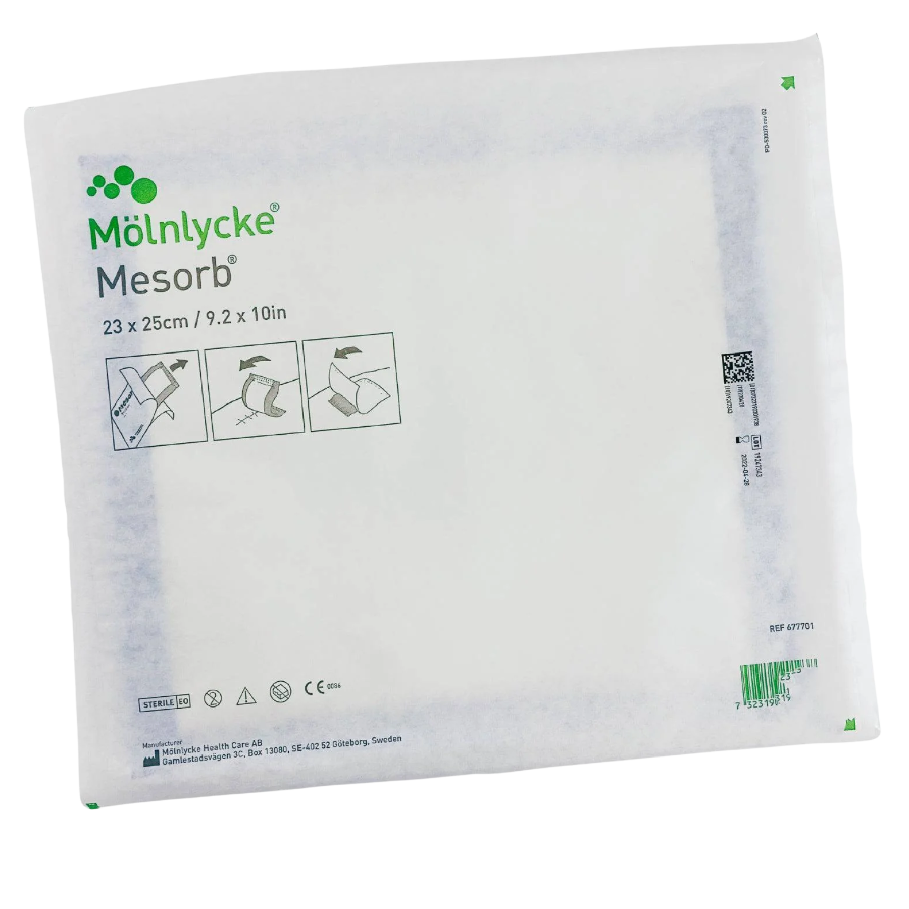 Molnlycke Mesorb Absorbent Dressing 23x25cm