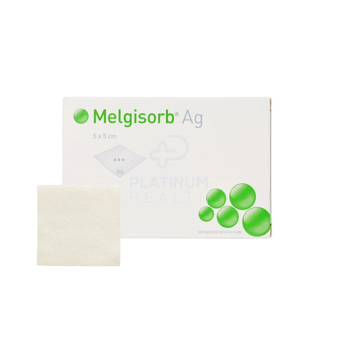 Molnlycke Melgisorb Ag Silver Alginate Dressing 10X10Cm Dressings