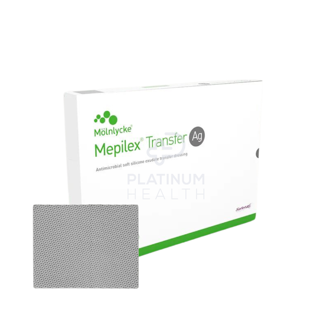 Molnlycke Mepilex Transfer Ag Silver Foam Dressing 20X50Cm Absorbent Dressings