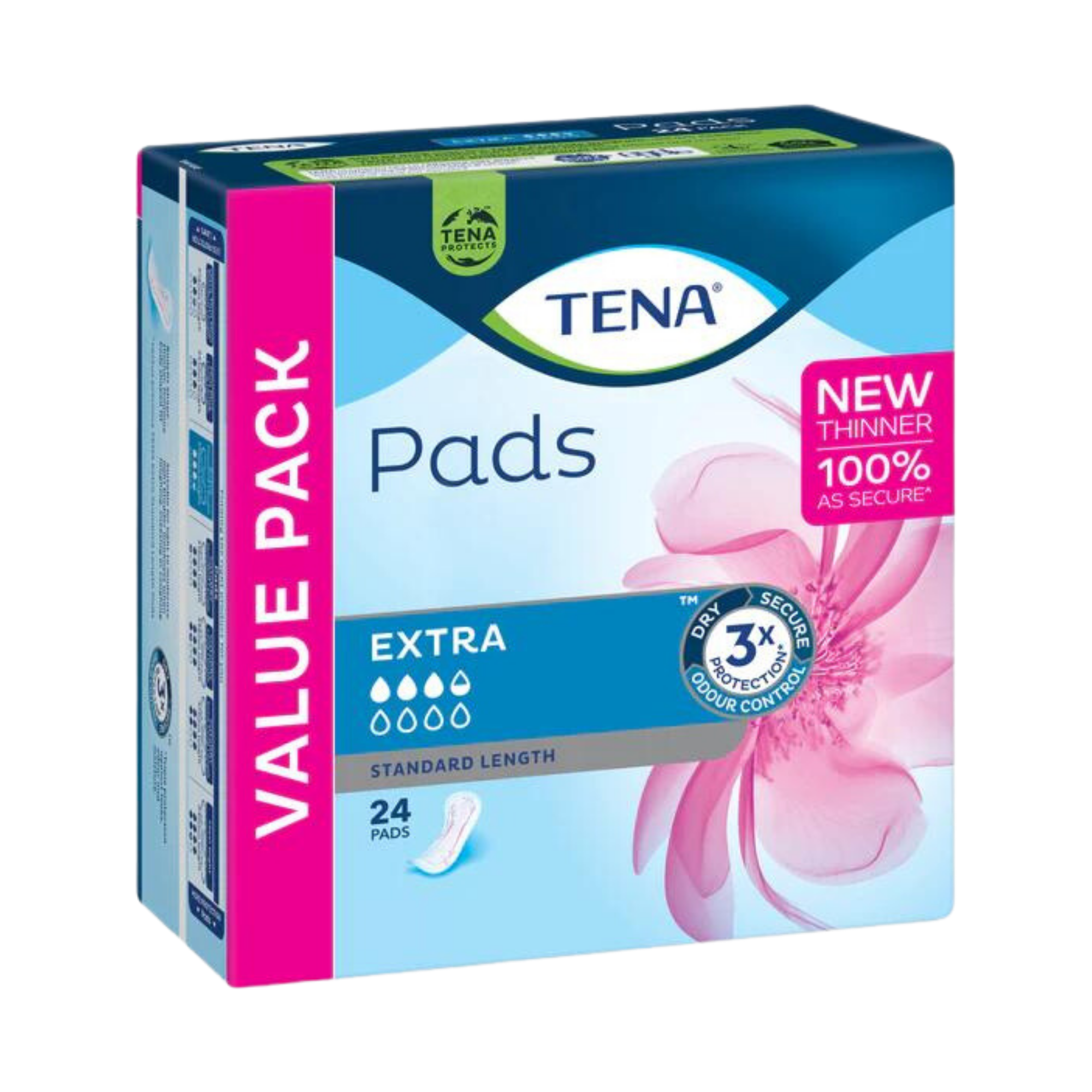 Tena Pads Extra Standard Length 24’S Pack Disposable Pants & Liners