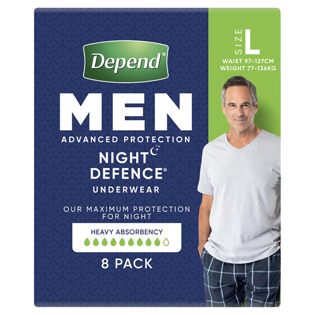 Depend Real Fit Underwear Night Defence For Men Large