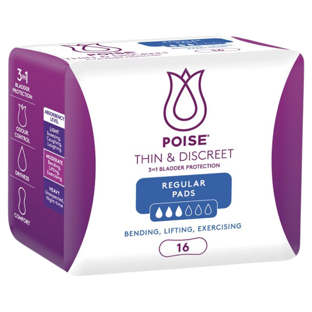Poise Thin & Discreet Regular Pad Disposable Pads Pants Liners