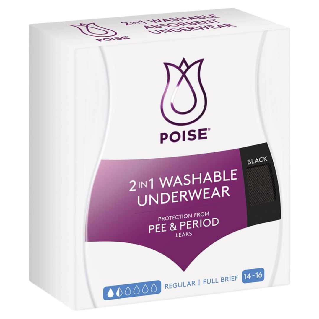 Poise 2In1 Washable Underwear Disposable Pads Pants & Liners