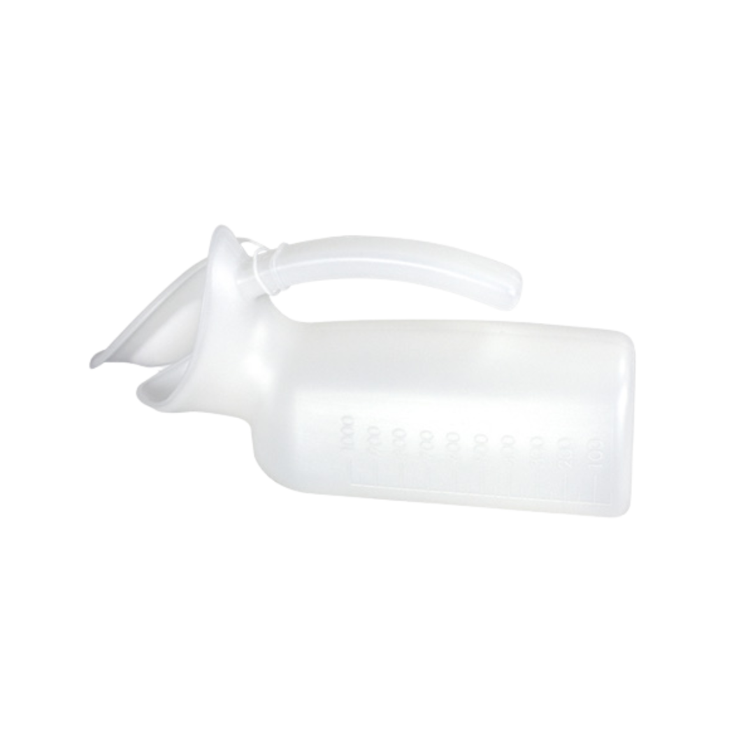 ADL Hygiene Female Urinal with secure lid for spill-free, hygienic toileting.