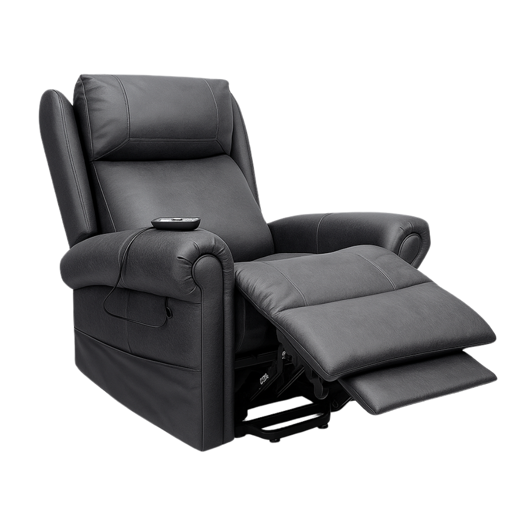 Aspire Gabriel Quattro Action Zero Gravity Lift Recline Chair with quad-motor controls in modern fabric, designed for comfort and mobility support.