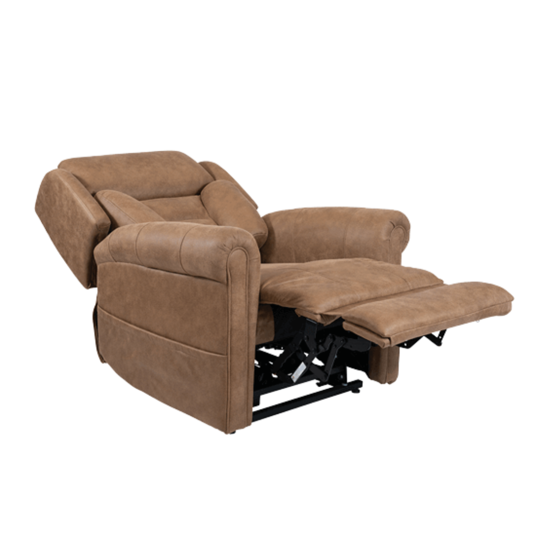 Aspire Raphael X Quattro Lift Recline Chair featuring quattro motor system, plush armrests, and ergonomic support for enhanced mobility and comfort.