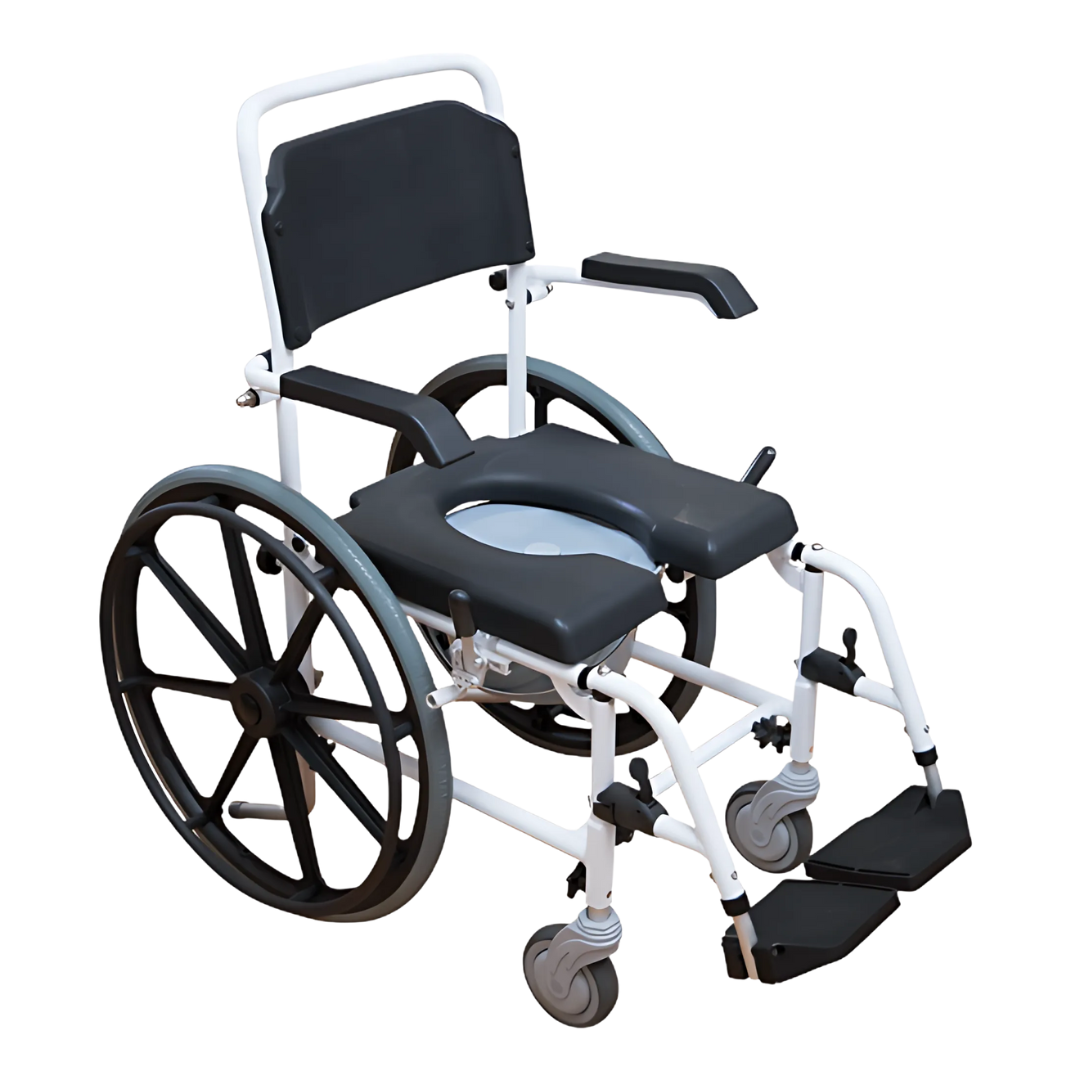 Aspire 440mm Aluminium Commode Self-Propelled & Attendant Models Lightweight & Adjustable