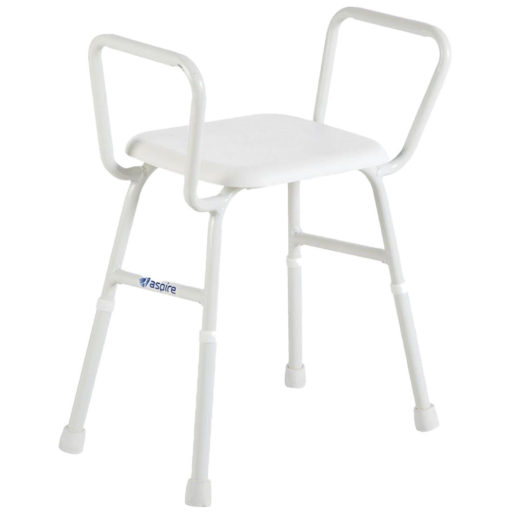 Aspire Premium 175kg Capacity Height-Adjustable Anterior Tilt Seat Shower Stool