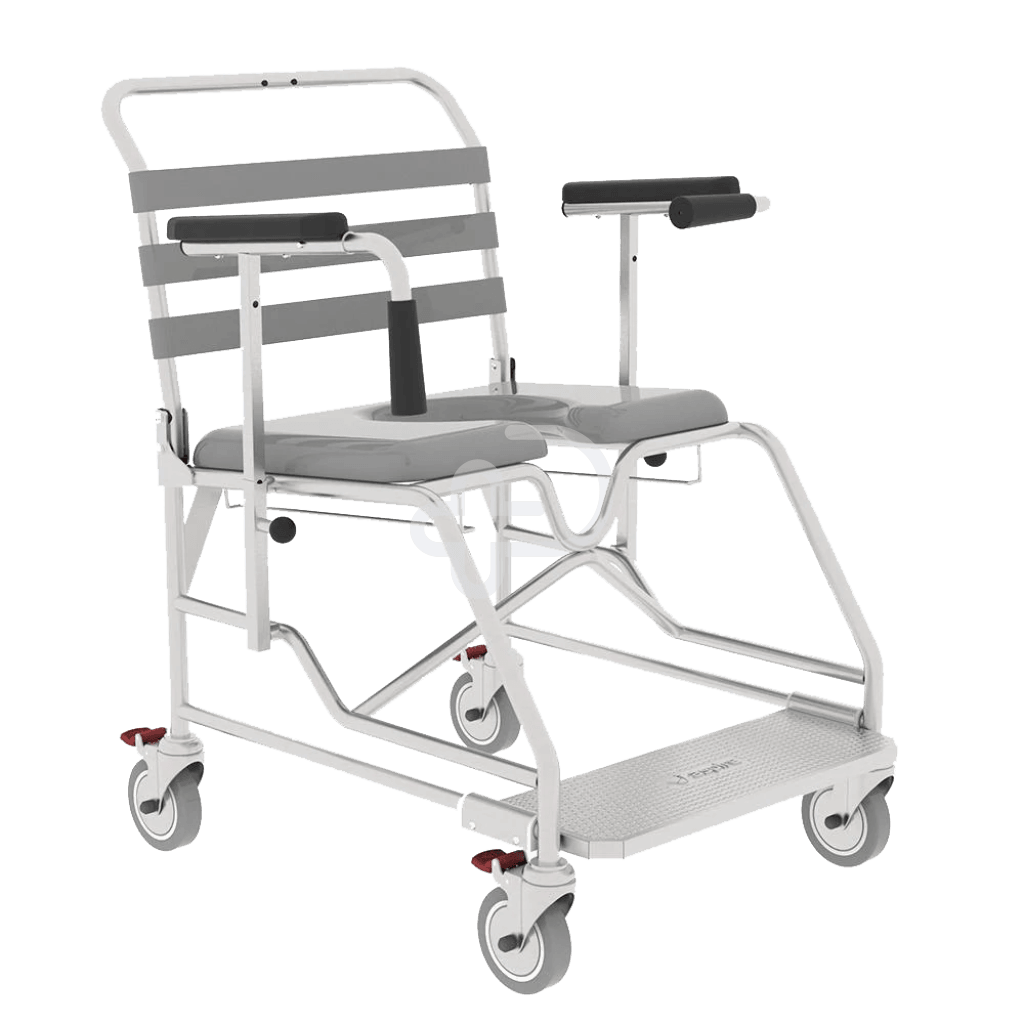 Aspire Weight Bearing Platform Shower Commode – 460mm, 530mm & 600mm Options | Self-Propelled & Attendant Propelled | 400kg Capacity | Bariatric Support