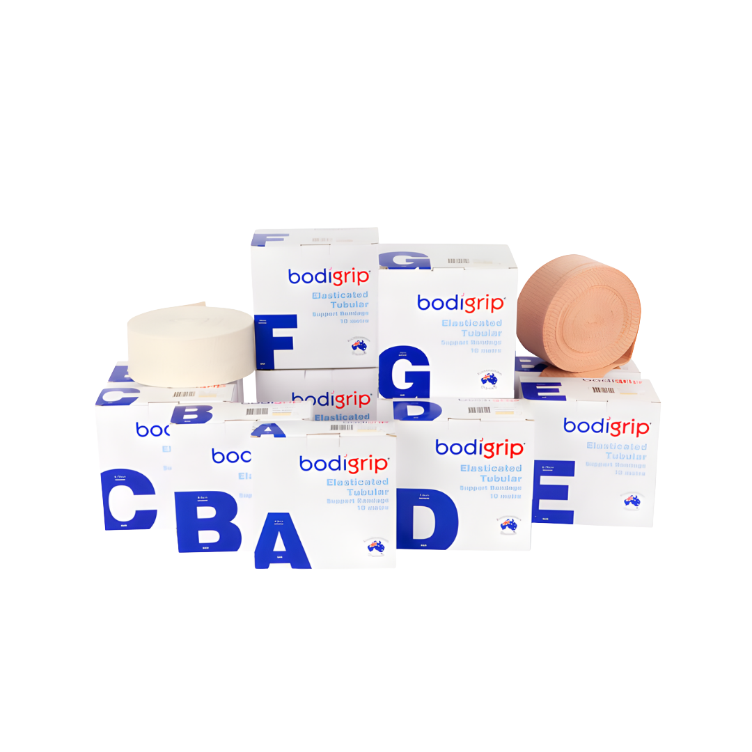 Bodigrip Tubular Support Bandage Flesh – discreet flesh-coloured compression bandage for sprains, strains, and soft tissue support.