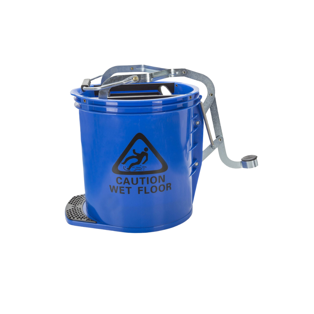 Cleanlink Heavy Duty Mop Bucket with Metal Wringer 16 Litres