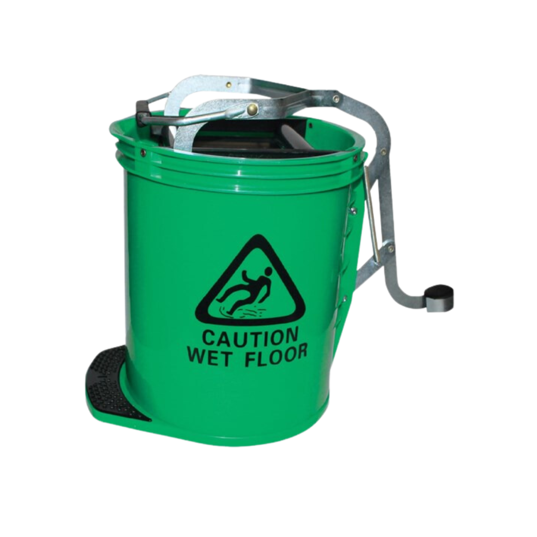 Cleanlink Heavy Duty Mop Bucket with Metal Wringer 16 Litres