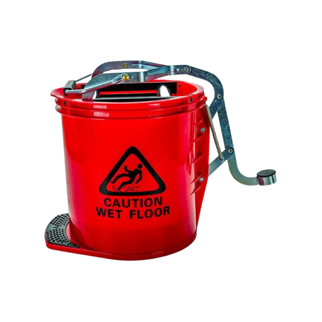 Cleanlink Heavy Duty Mop Bucket with Metal Wringer 16 Litres