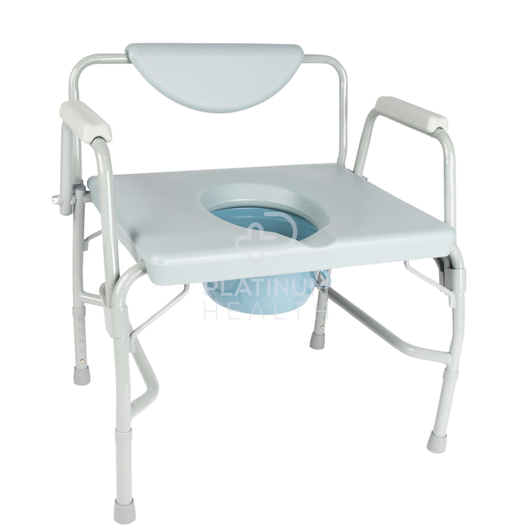 Hero Medical 3in1-Bariatric Drop Arm Commode Chair with Bowl and Lid