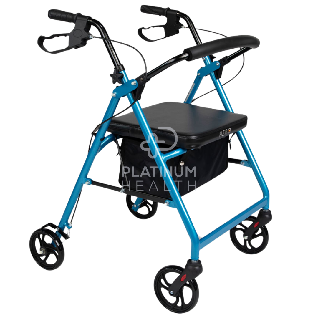 Hero Medical 4-Wheeled Mobility Walker-Walking Frame with Rollator