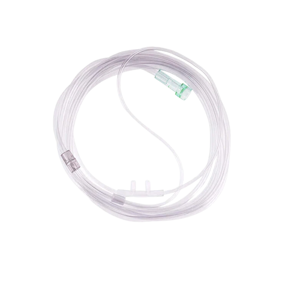 Liberty Nasal Cannula – Adult Soft with flexible tubing and soft nasal prongs, designed for comfortable oxygen delivery in hospital, aged care, or home settings.