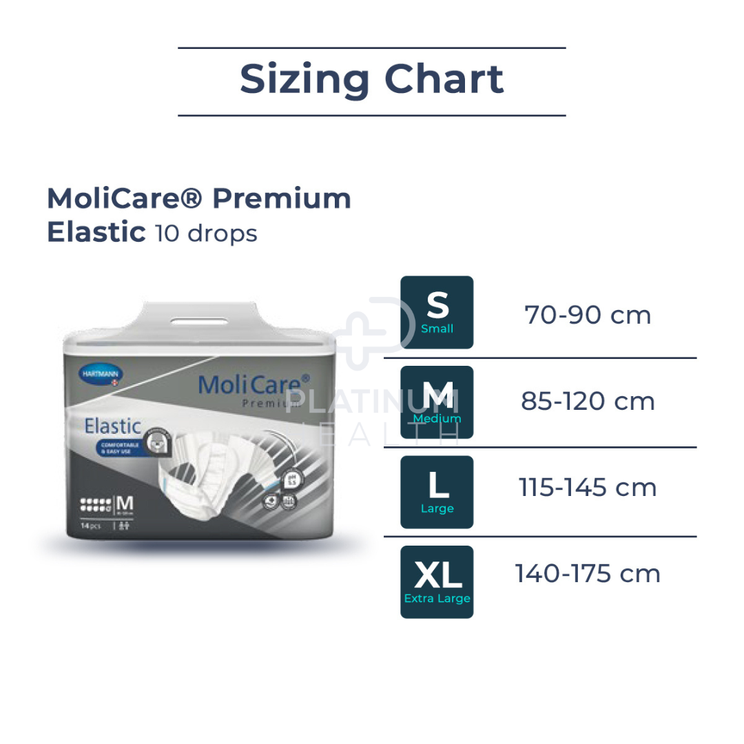 Molicare Premium Elastic 10 Drops Medium Disposable Pads Pants & Liners