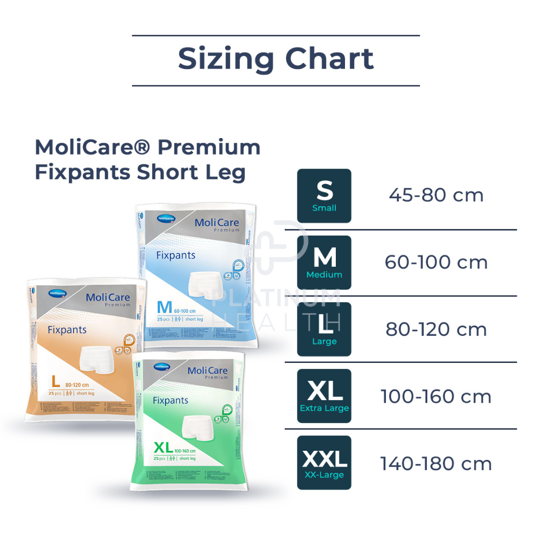Molicare Premium Fixpants Short Leg Large Disposable Pads Pants & Liners