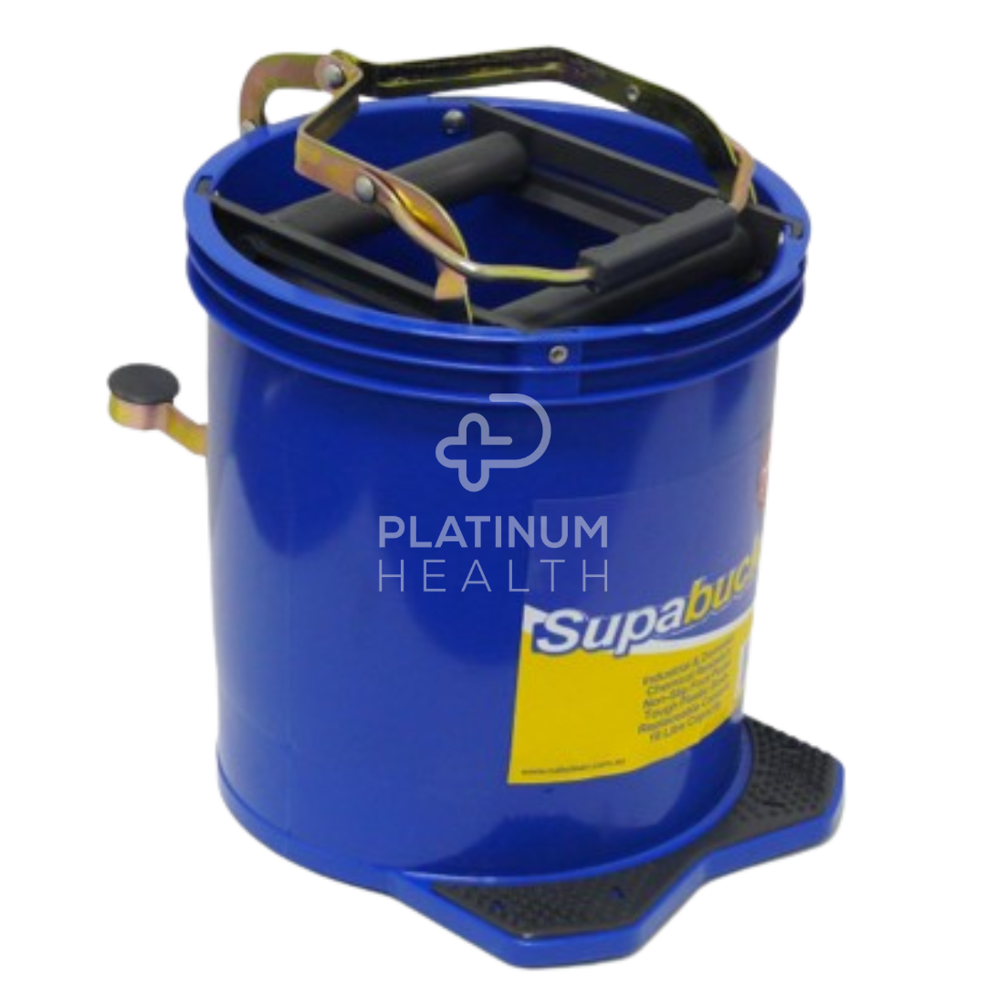 Blue Nab Clean 16L Mop Bucket with ergonomic wringer, smooth-rolling wheels, and durable design, ideal for home, commercial, and industrial cleaning.