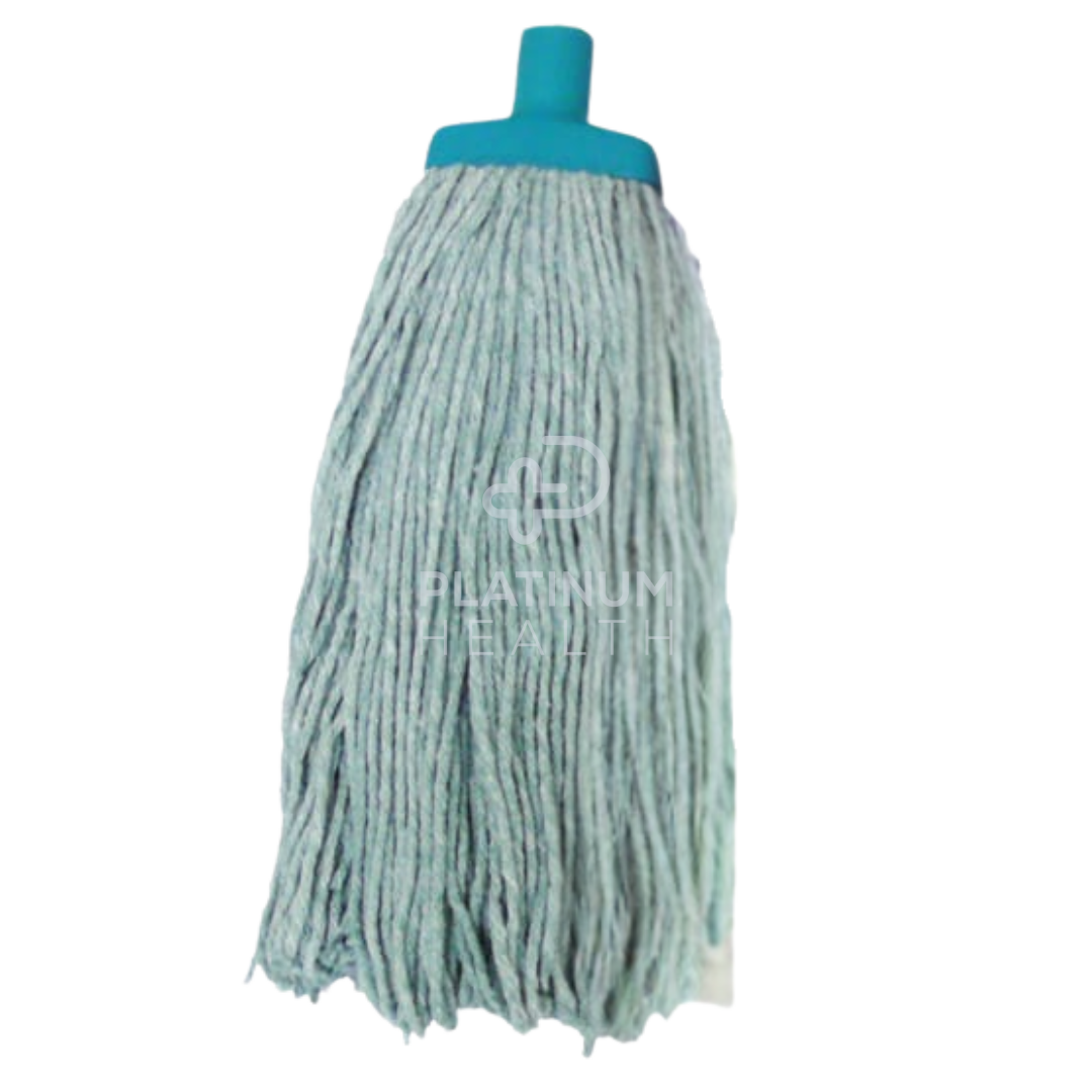 Nab Clean 400g Mop Head in green, featuring high-absorbency cotton for efficient cleaning, universal fitting for standard mop handles, and machine-washable design for durability and hygiene.