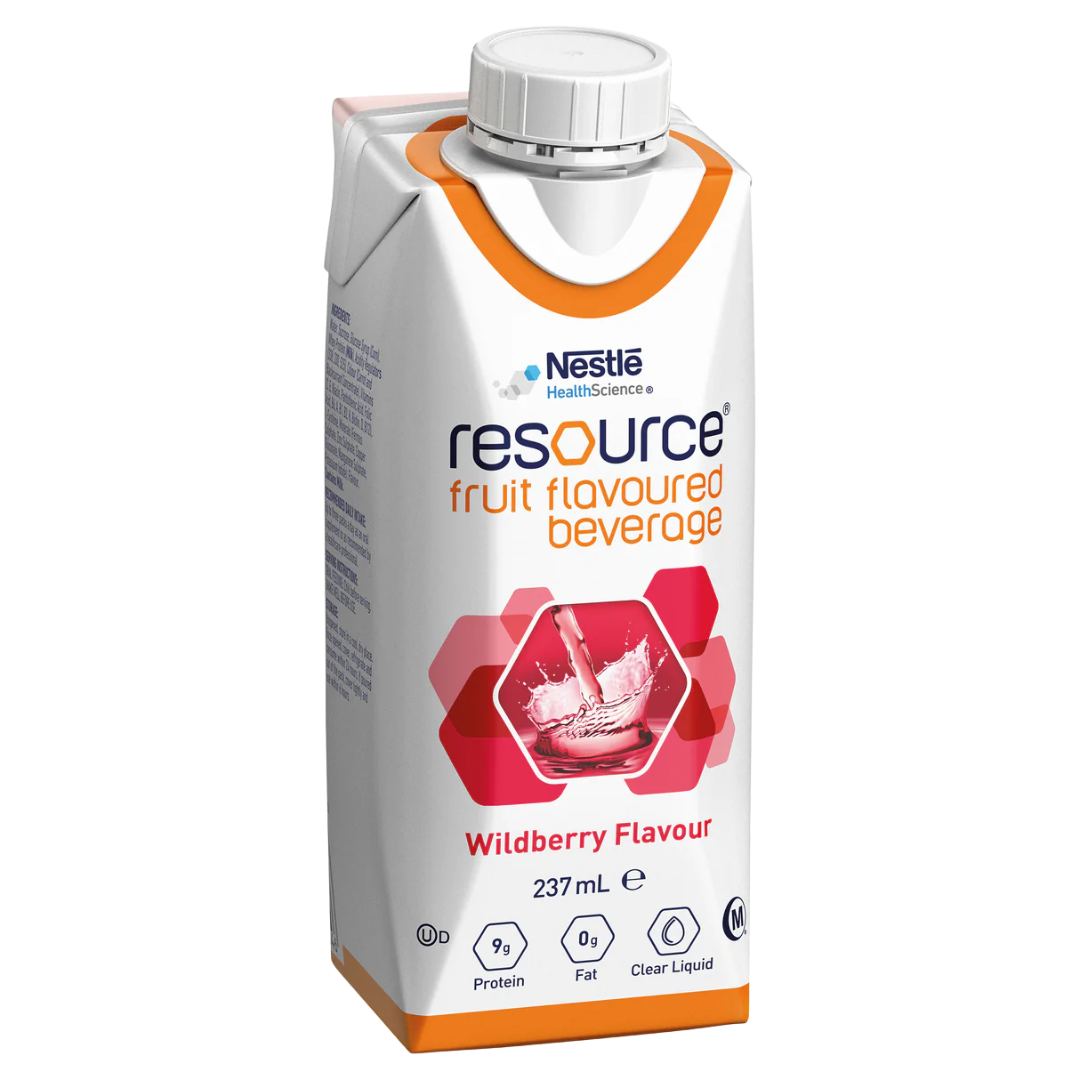 Nestlé Resource Wildberry Prism 237ml high-energy fruit beverage – fat-free nutritional drink in a ready-to-drink bottle.
