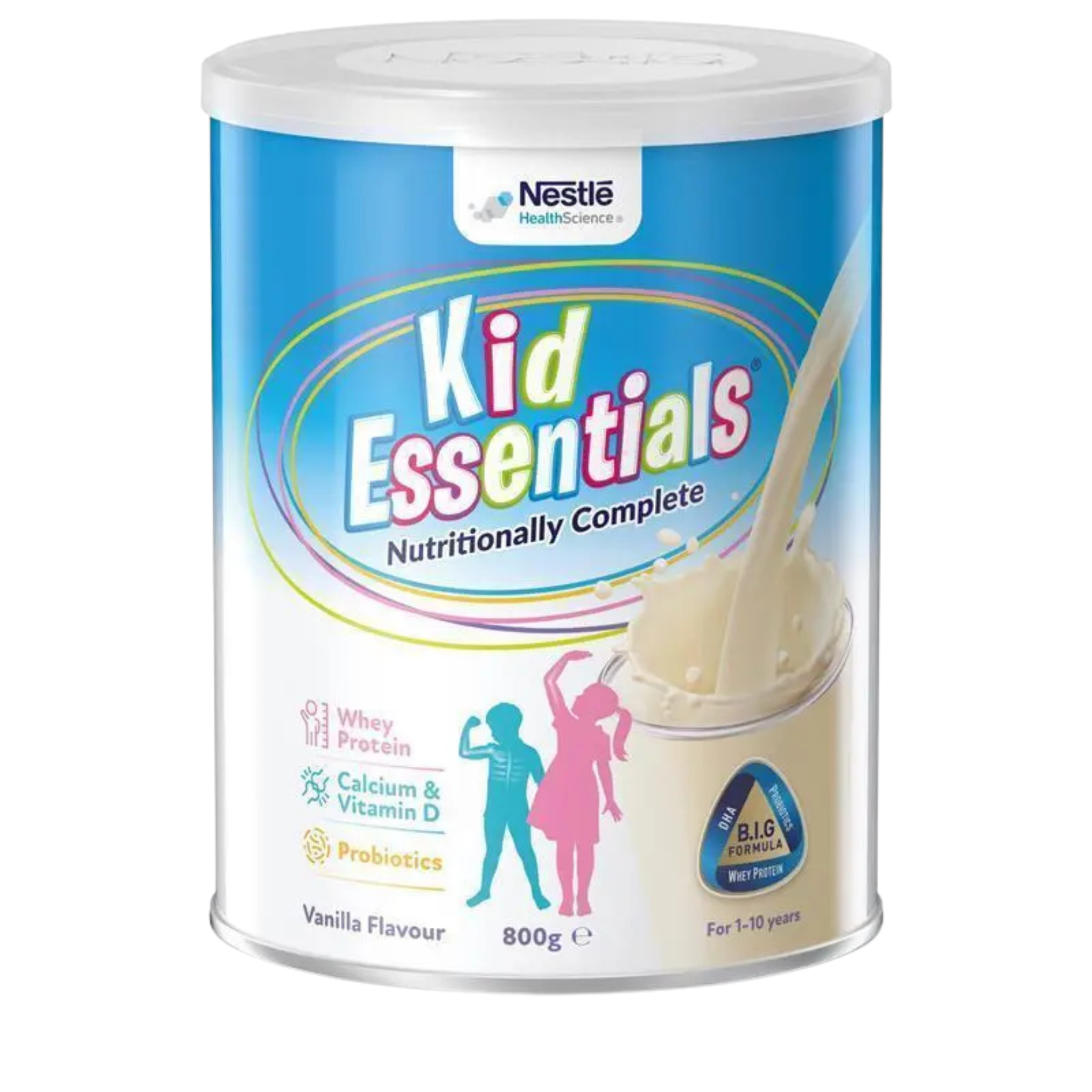 Nestle Kid Essentials nutritional supplement can on a white background