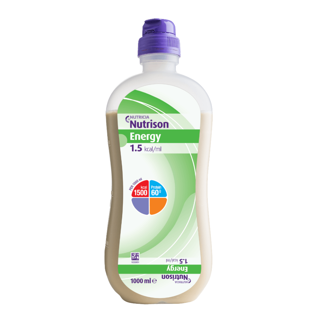 Nutrison Energy Pack 1000ml – High-energy, fibre-free enteral nutrition for adults with increased energy needs.