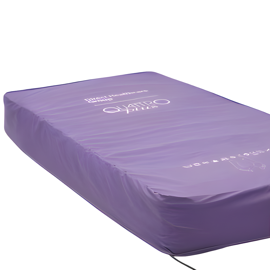 Quattro Plus Mattress offers alternating pressure care support, available in single and king single sizes for patient comfort.