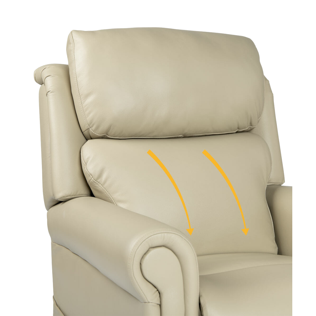 Royale Medical Chadwick Mini Lift Chair in espresso genuine leather – compact electric recliner for smaller users
