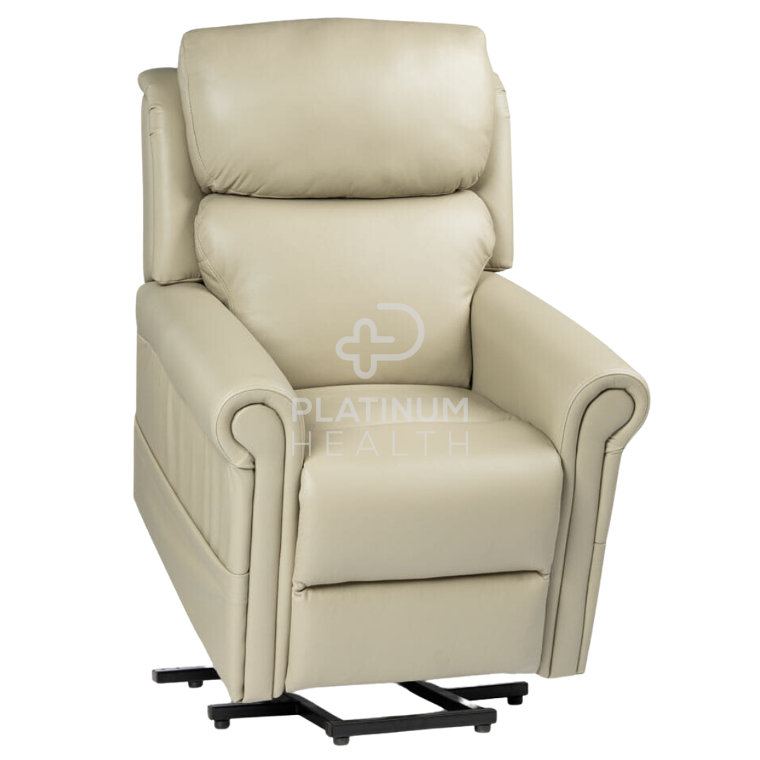 RoyaleMedicalChadwickMiniLiftChairGenuineLeatherBeige