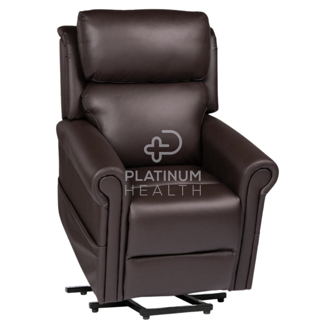 RoyaleMedicalChadwickMiniLiftChairGenuineLeatherCarbonBlack