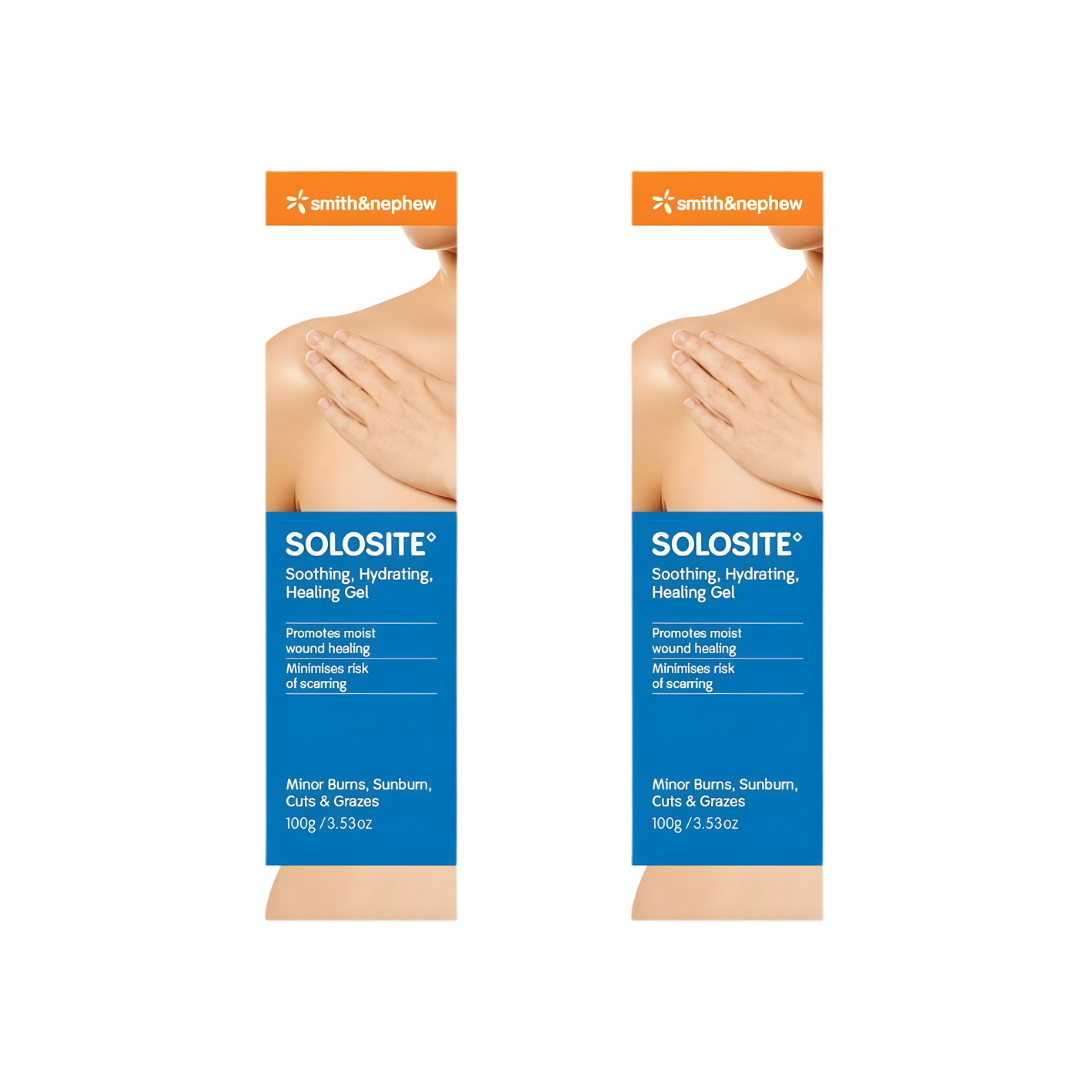 Solosite Wound Gel Tube 100g provides soothing hydrogel moisture to support healing, reduce pain, and gently debride dry or necrotic wounds.
