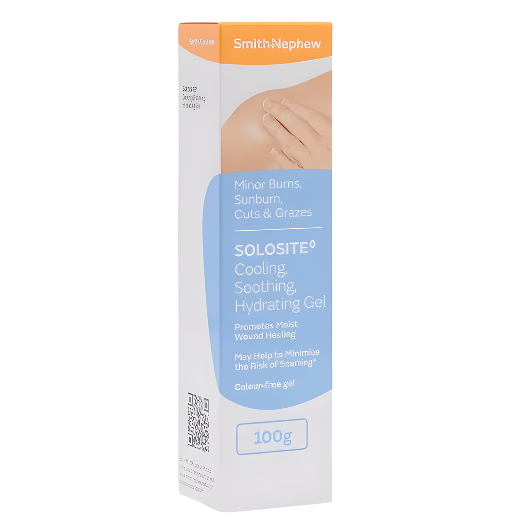 Solosite Wound Gel Tube 100g provides soothing hydrogel moisture to support healing, reduce pain, and gently debride dry or necrotic wounds.