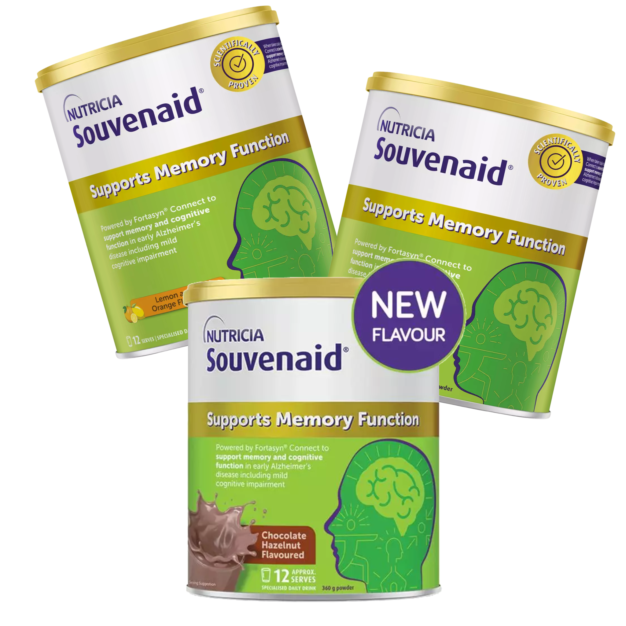 Souvenaid Powder 360g medical nutrition for cognitive health and memory support.