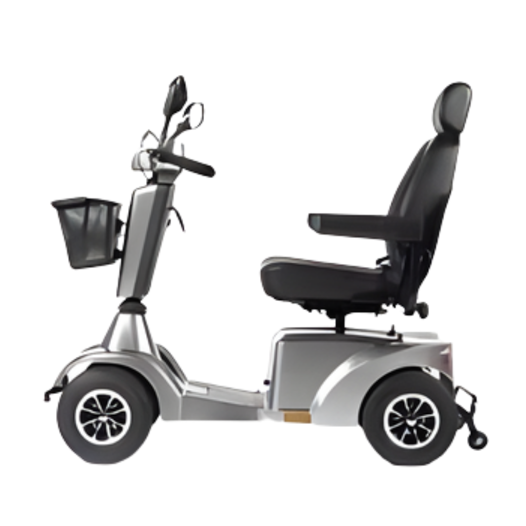 Sunrise Medical Sterling S700 Mobility Scooter in Silver, designed for powerful outdoor performance, comfort, and independence in daily mobility.