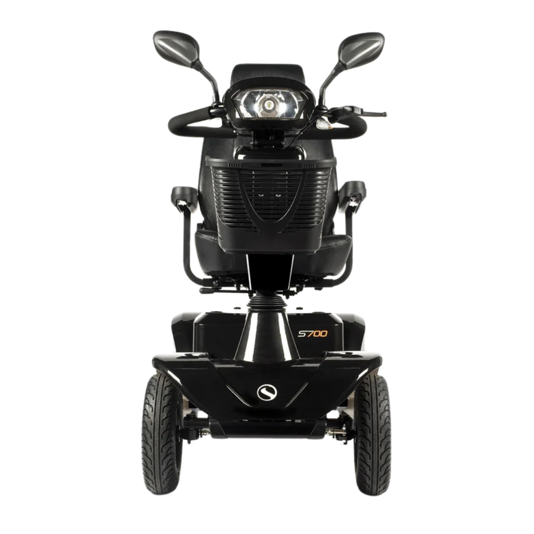 Sunrise Medical Sterling S700 Mobility Scooter in Silver, designed for powerful outdoor performance, comfort, and independence in daily mobility.