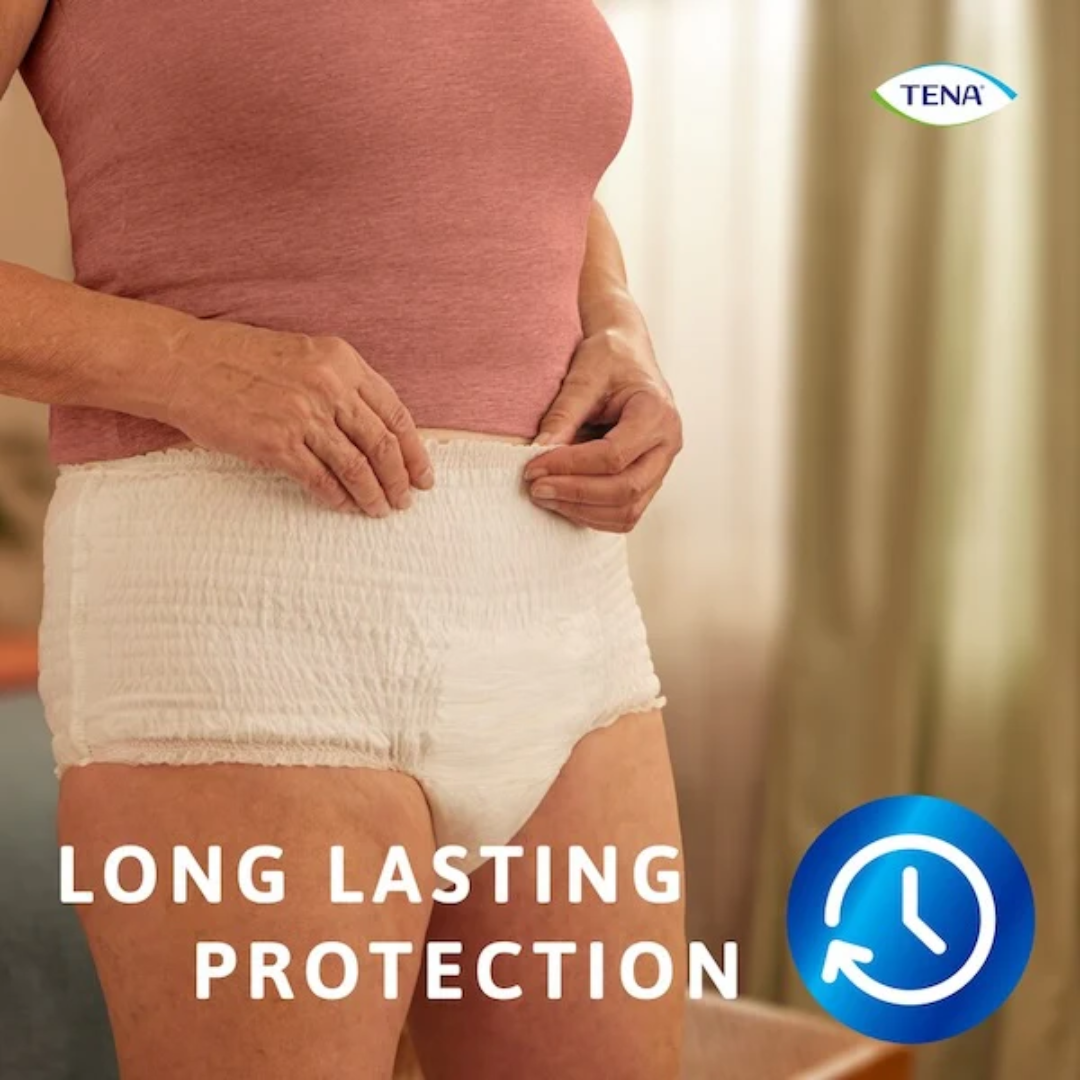 TENA Pants ProSkin Plus Extra Large – high-absorbency disposable incontinence pants with breathable fabric and leak protection.
