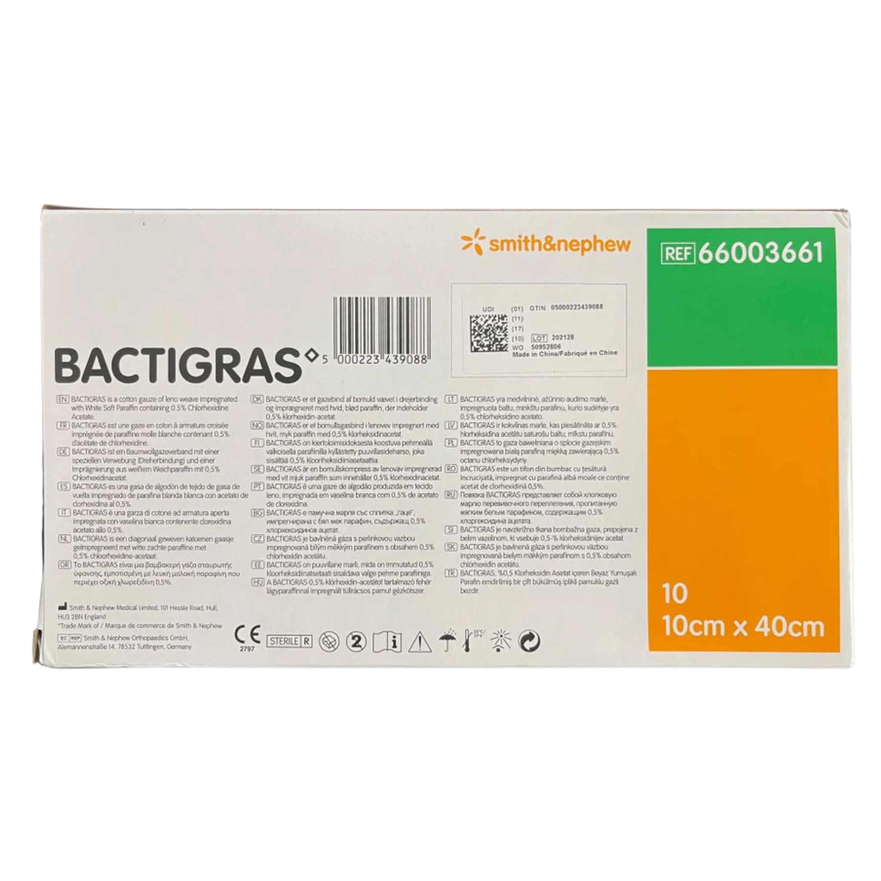 BACTIGRAS Medicated Tulle Gras Dressing 10 cm x 40 cm