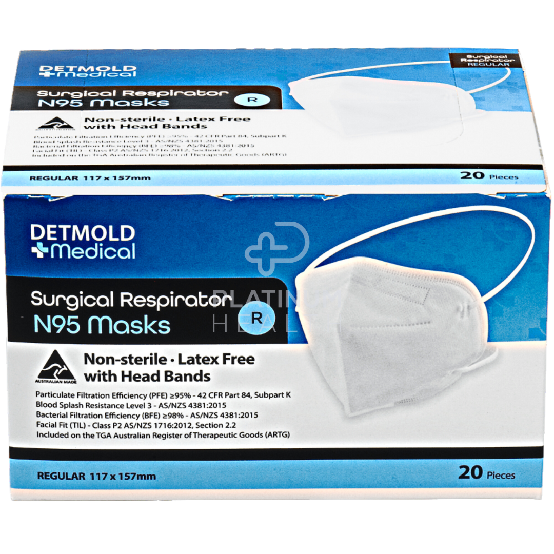 Detmold P2 Surgical Respirator Face Mask Head Bands Extra Large Facemasks & Respirators