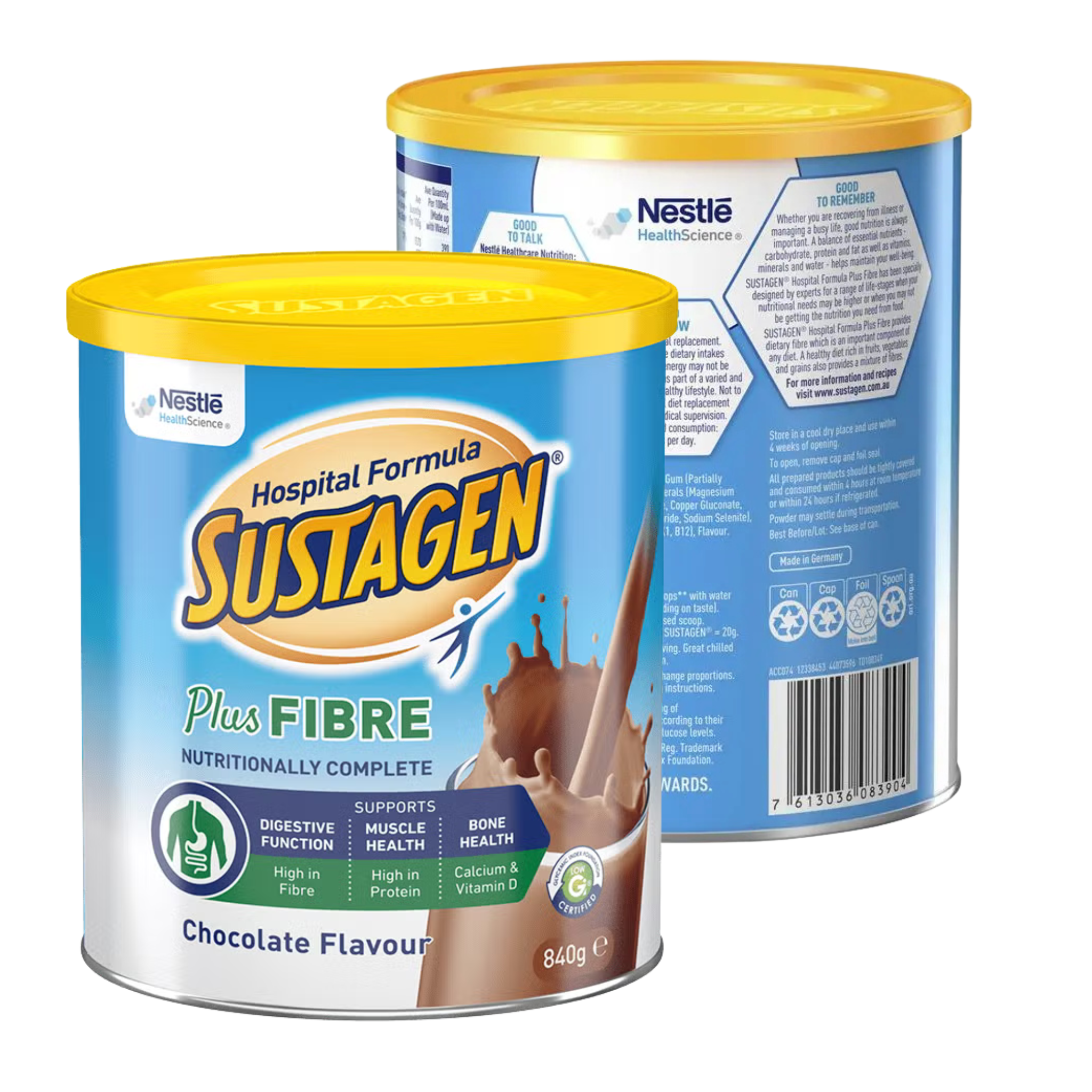 Nestle Sustagen Hospital Formula Plus Fibre Chocolate 840g