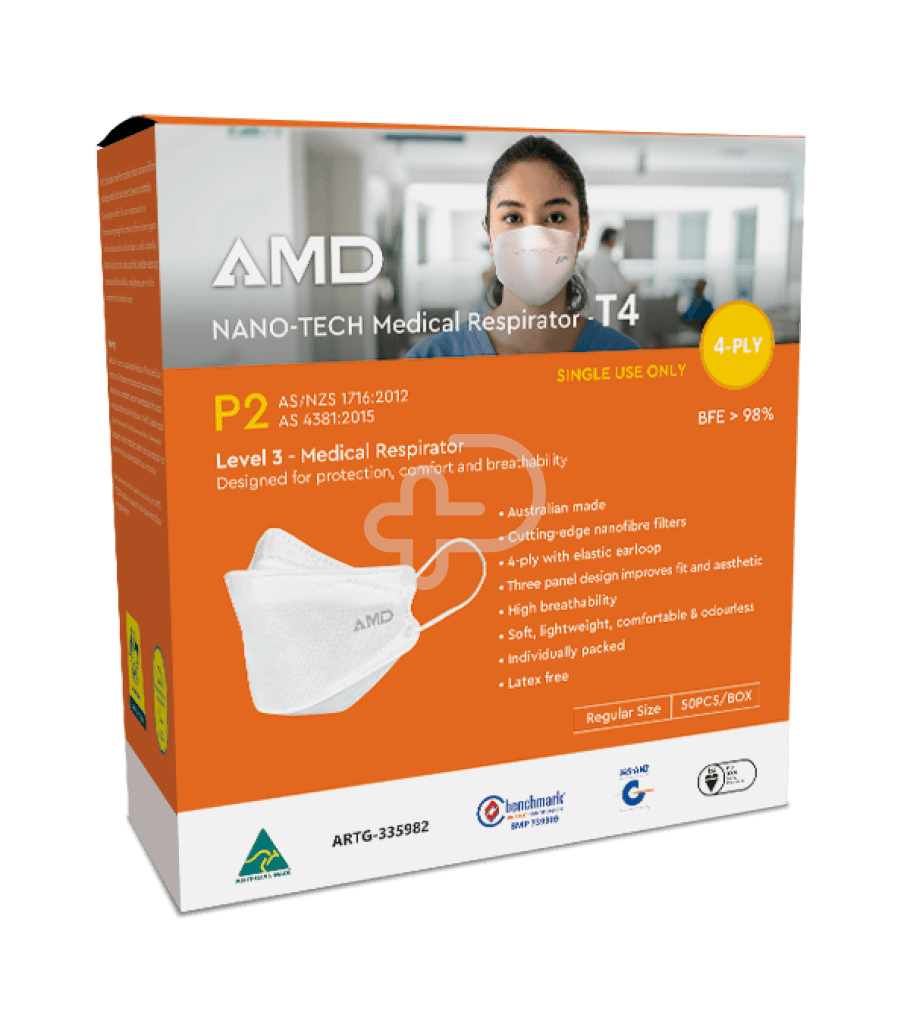 Amd Nano-Tech P2 Particulate Earloop Respirators Surgical Facemasks &