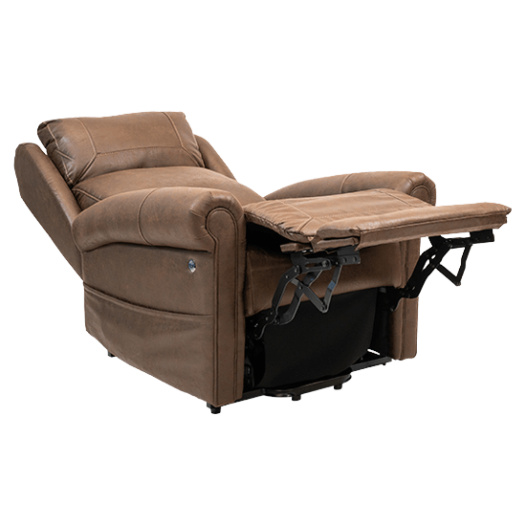 Aspire Gabriel X Large reclined in a TV-viewing position with the footrest partially extended for comfort.