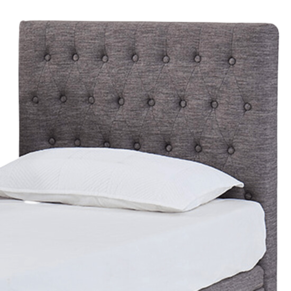 Aspire ComfiMotion Headboard Chesterfield Portobello Grey King Single